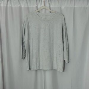 Lululemon White Speckled Long Sleeve Shirt